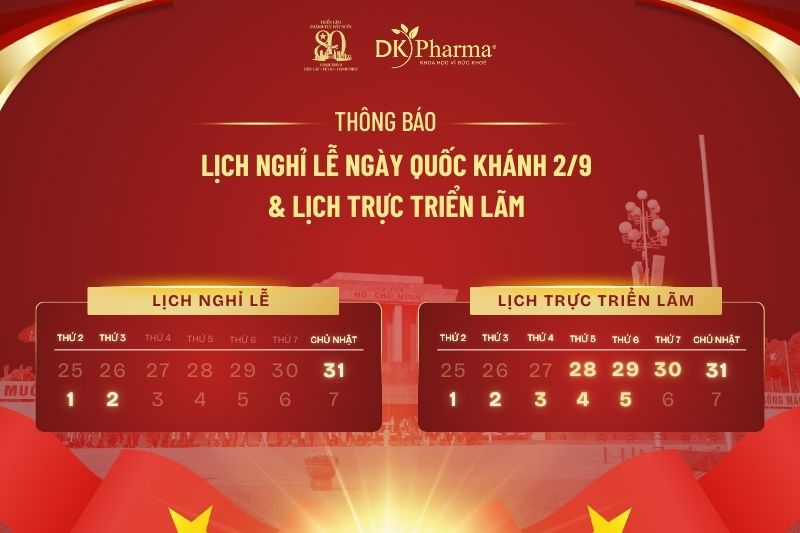 THÔNG BÁO LỊCH NGHỈ LỄ QUỐC KHÁNH 2/9