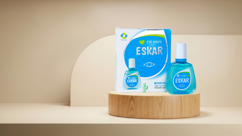 Dùng thuốc nhỏ mắt Eskar cho viêm kết mạc có được không?